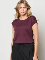 &Co Woman T-shirt Signy 100% Viscose - Aubergine