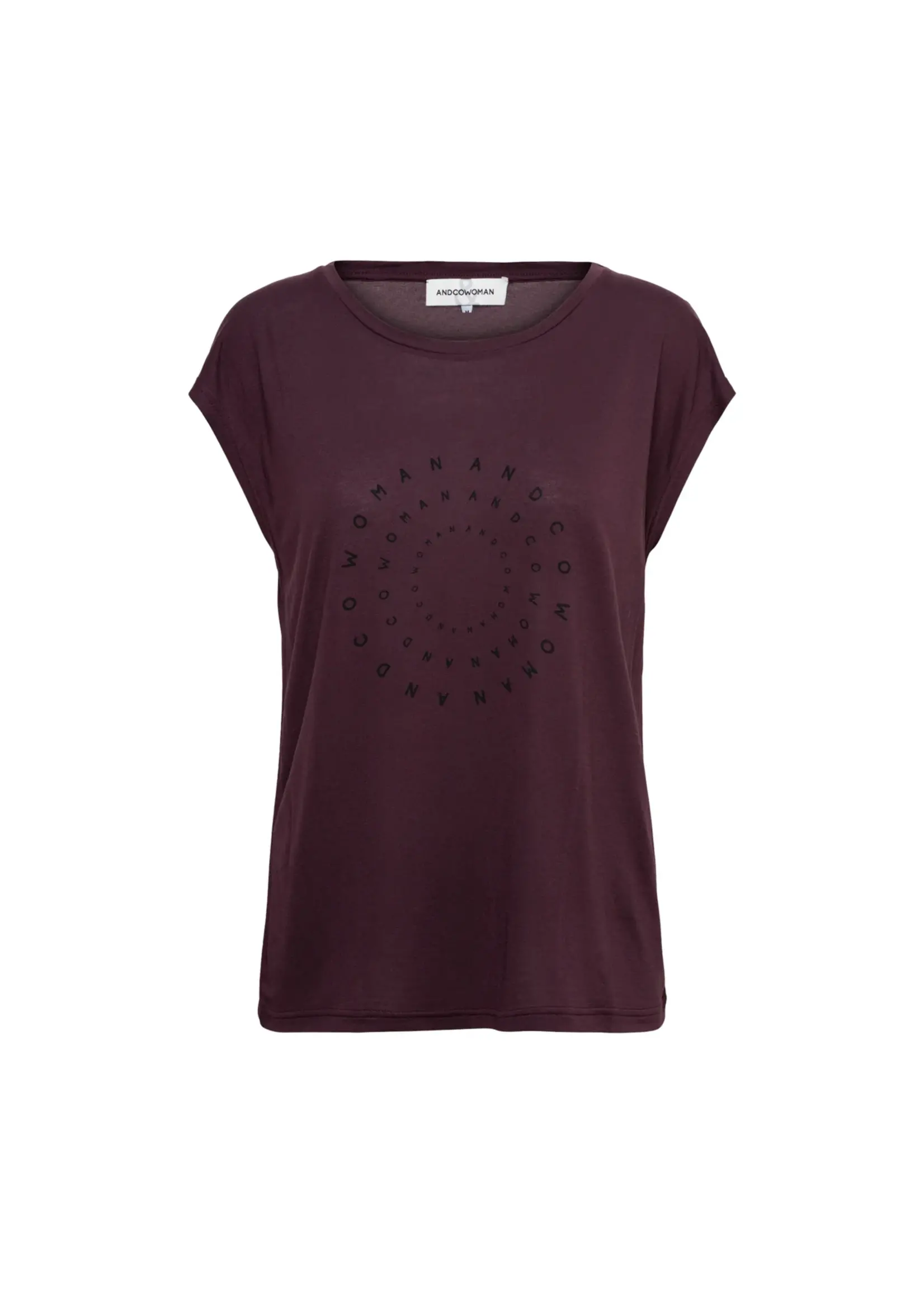 &Co Woman T-shirt Signy 100% Viscose - Aubergine
