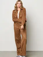 &Co Woman Broek Hazel Suedine - Caramel