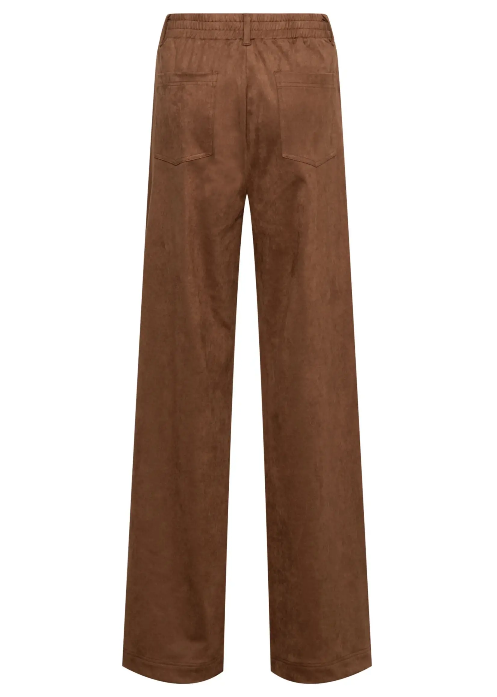 &Co Woman Broek Hazel Suedine - Caramel