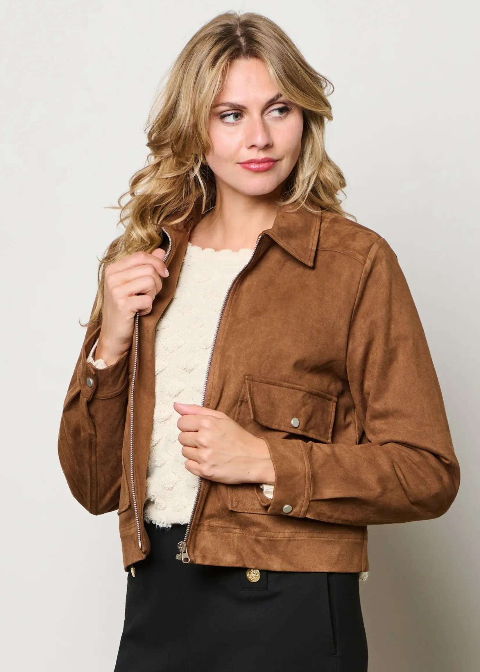 &Co Woman Jacket Hazel Suedine - Caramel