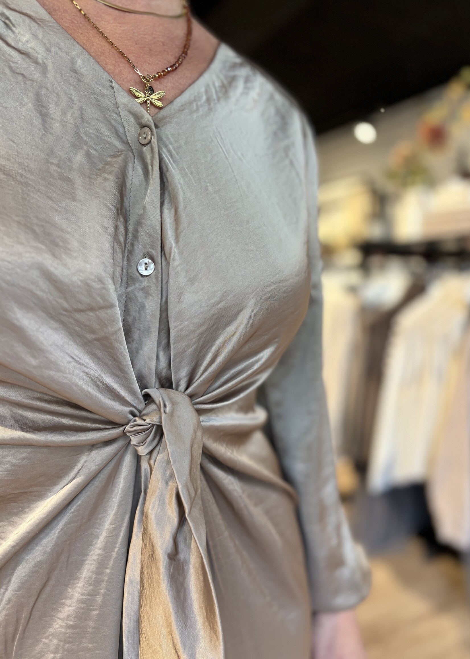 Freequent Dress Dove Sateen - Desert Taupe