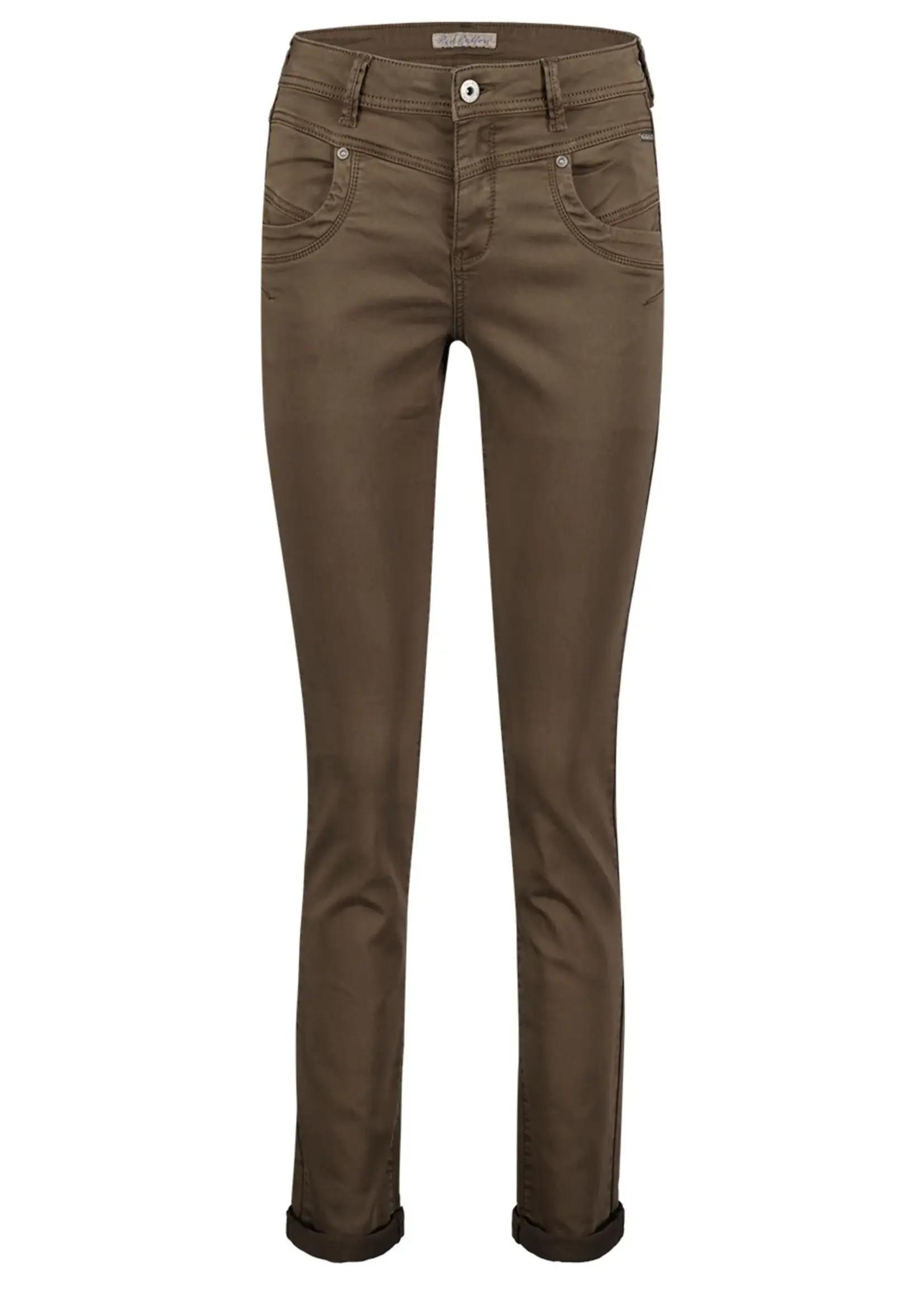 Red Button Broek Relax Jog - Mud