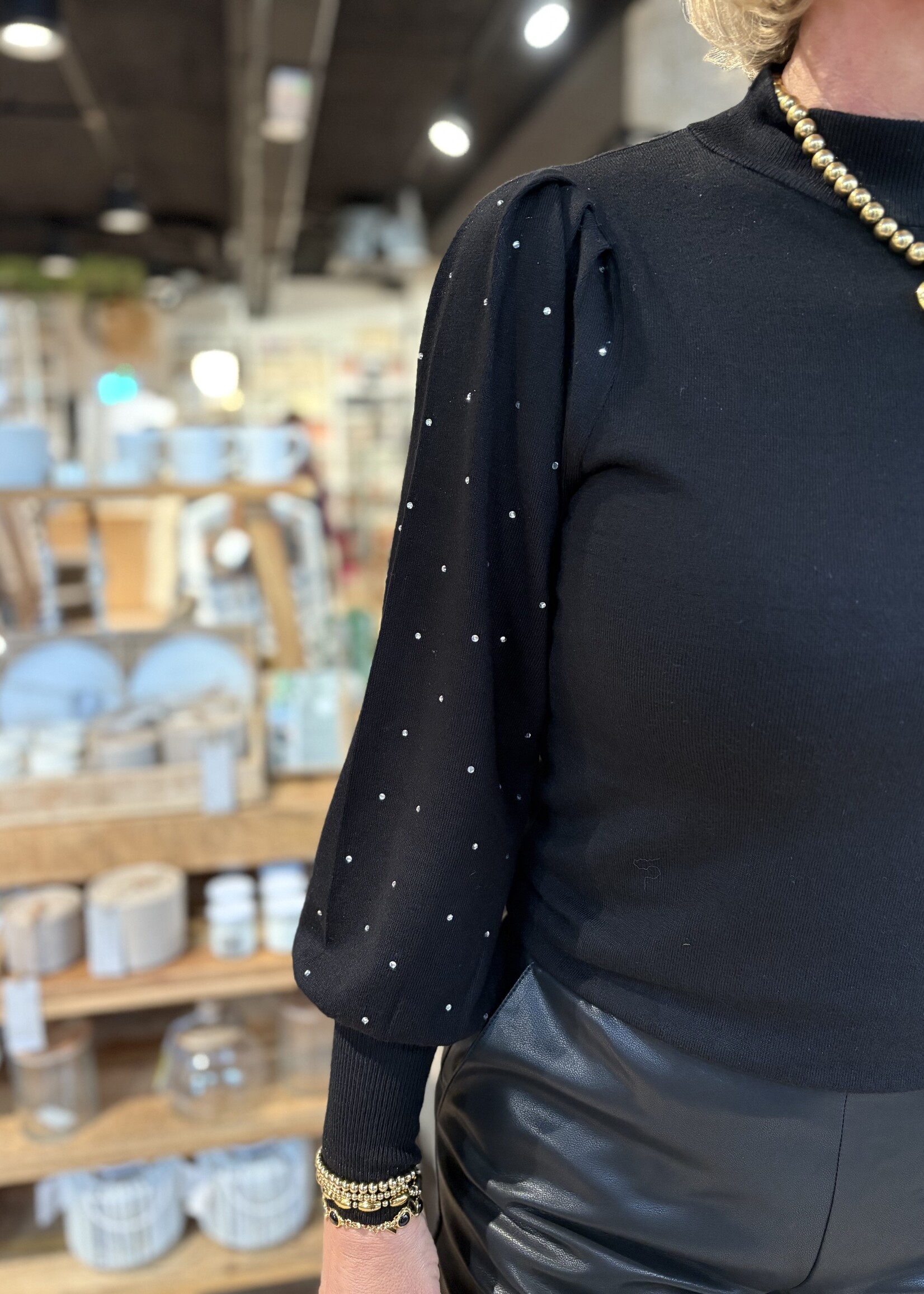 Freequent Knitwear Turtle Dotka - Black