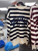 Bei ut Maril & Bei d'r Lars Trui Brooklyn Streep - Blauw (one size)