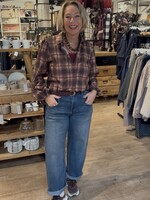 Blouse Ruit Chaby - Bordeaux Bruin