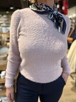 Red Button Trui Fuzzy Puff - Pink