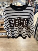 Bei ut Maril & Bei d'r Lars Trui SOHO Streep - Beige Bruin (one size)