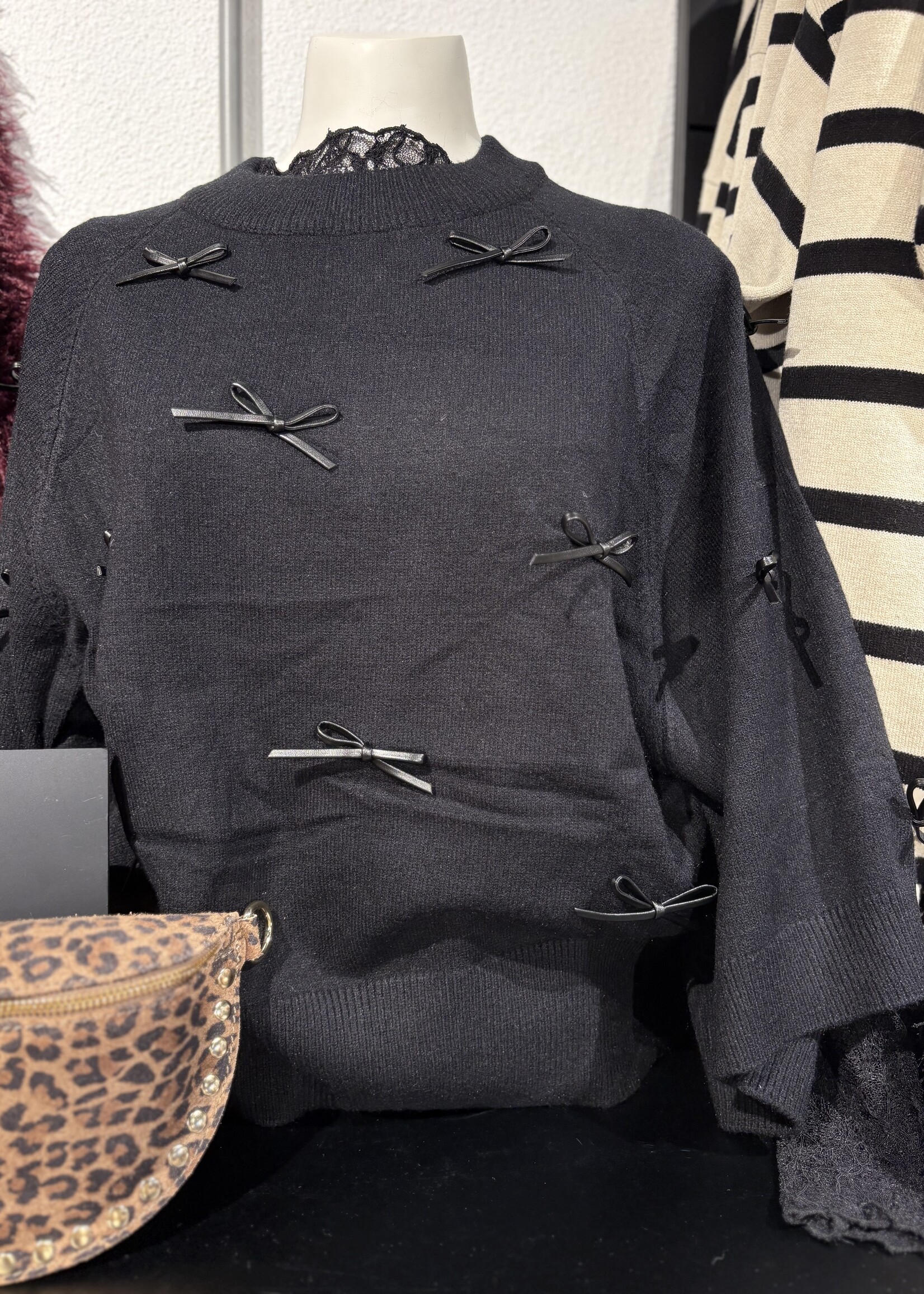 Bei ut Maril & Bei d'r Lars Trui Strik - Zwart (one size)