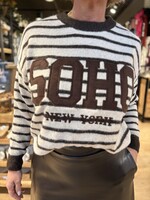 Bei ut Maril & Bei d'r Lars Trui SOHO Streep - Beige Bruin (one size)