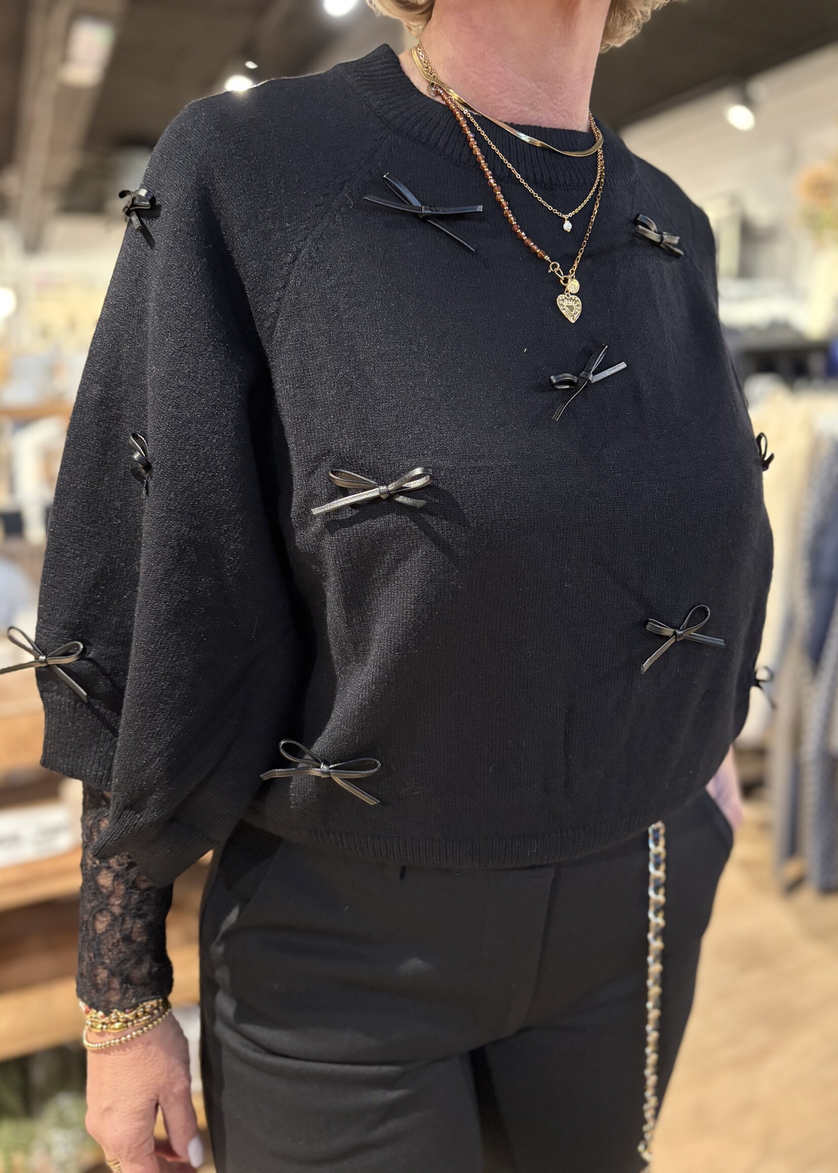 Bei ut Maril & Bei d'r Lars Trui Strik - Zwart (one size)