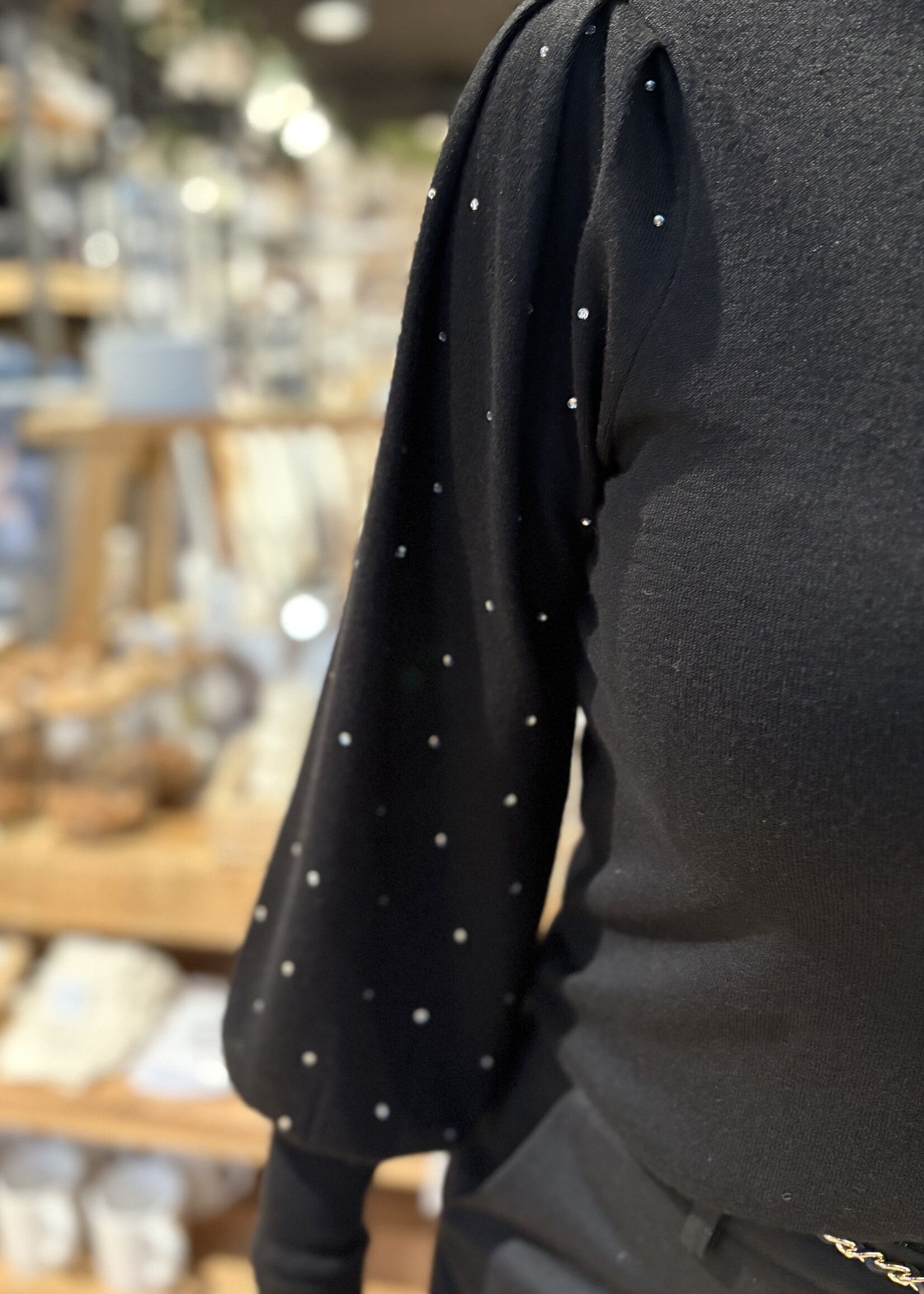 Freequent Knitwear Turtle Dotka - Black