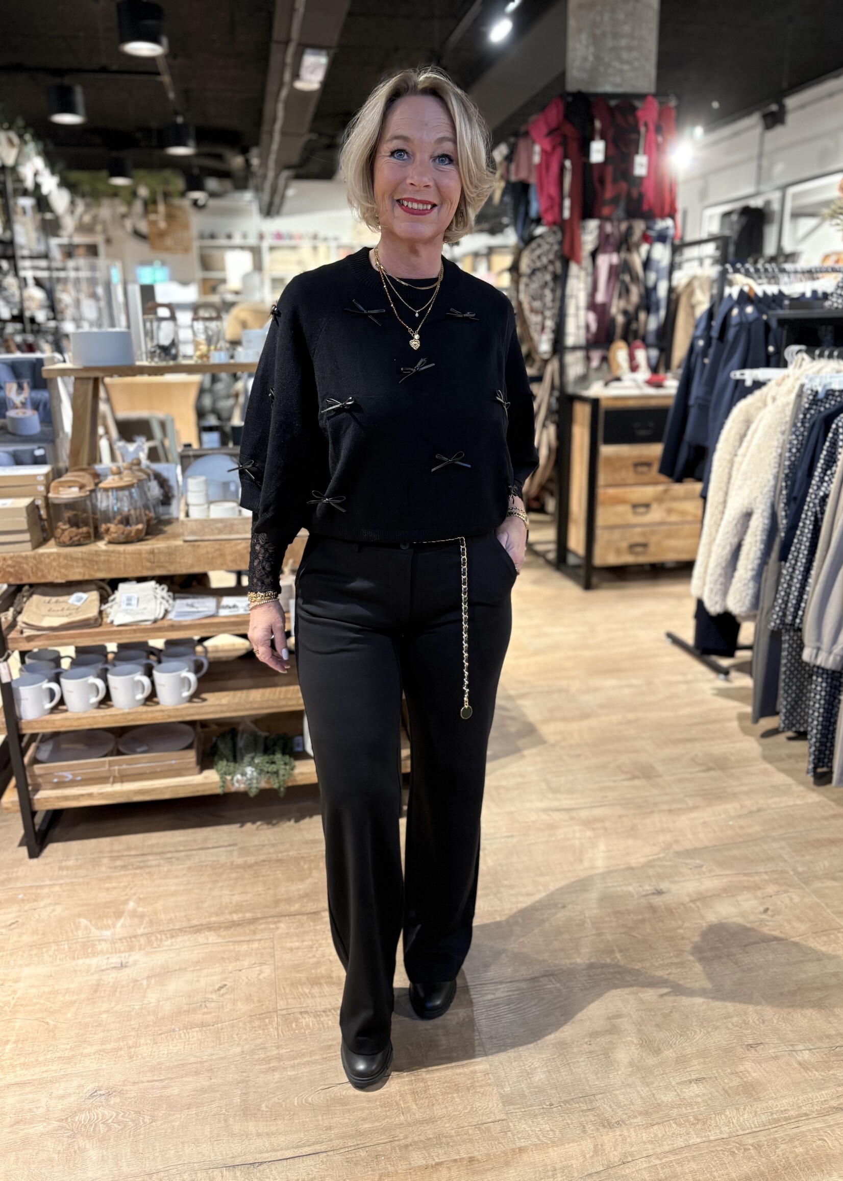 Freequent Broek Nanni Wide Leg - Zwart