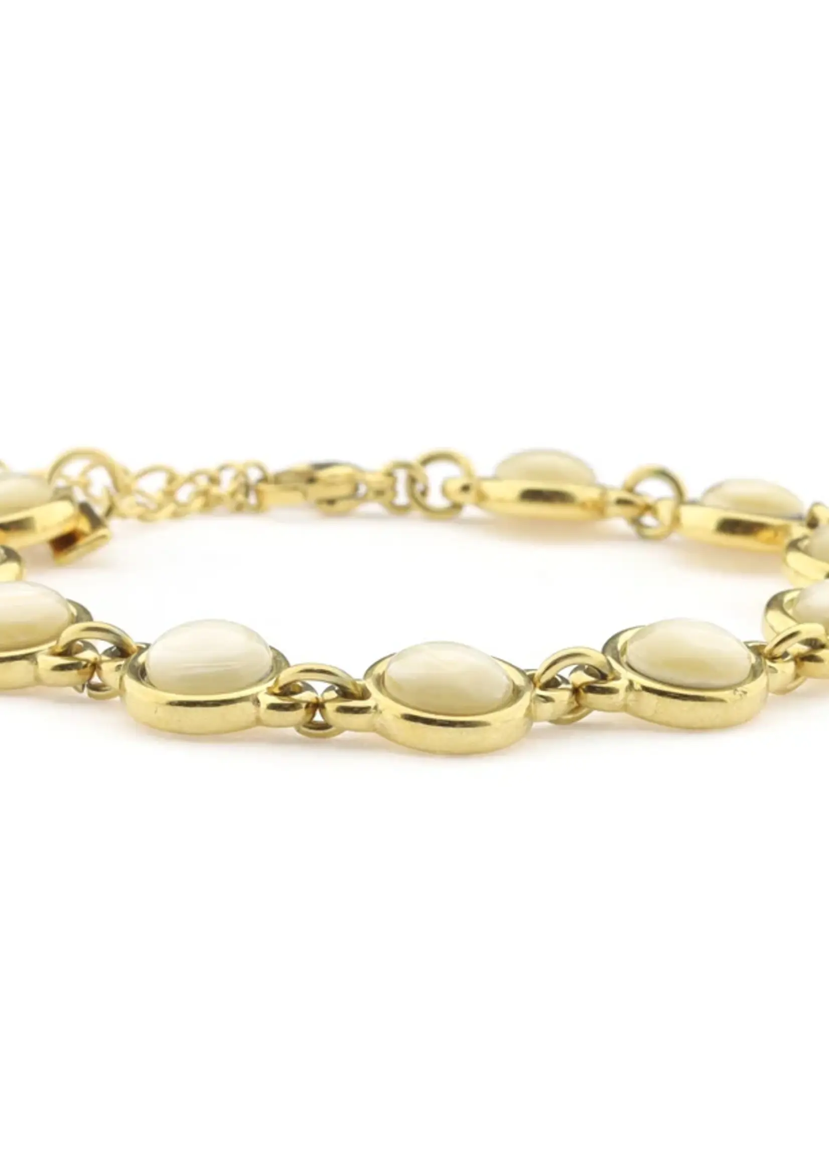 QOSS Armband Lois Goud - Creme