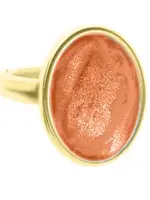 QOSS Ring Diede Ovaal Goud - Terra