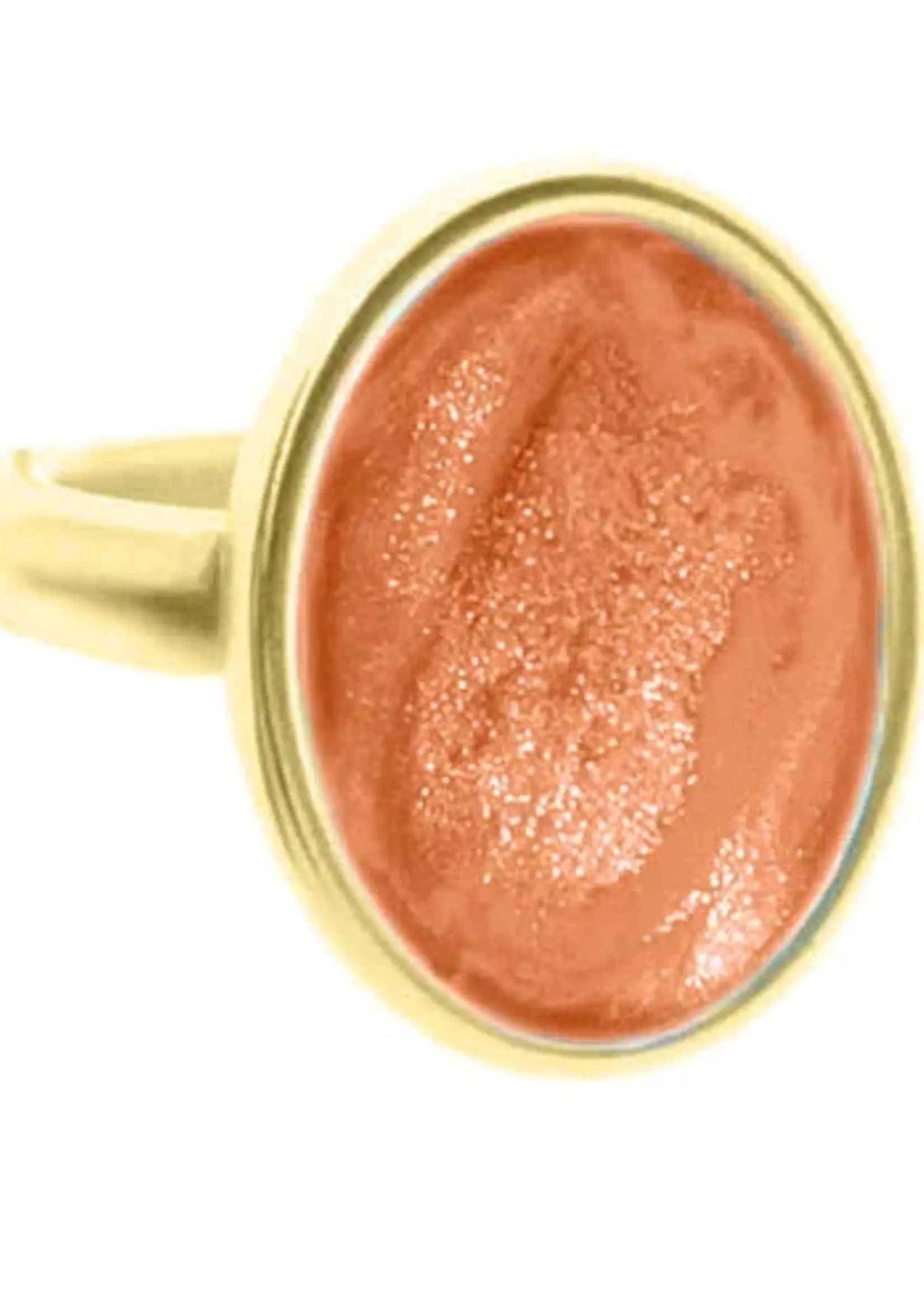 QOSS Ring Diede Ovaal Goud - Terra