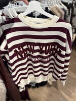 Bei ut Maril & Bei d'r Lars Trui New York Streep - Bordeaux (one size)