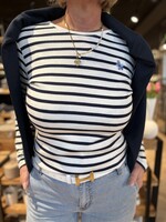 Freequent T-shirt Famila - Offwhite Navy