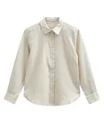 Freequent Shirt Solly Striped - Moonbeam Offwhite
