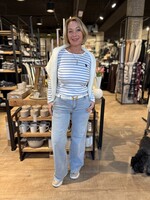 Freequent T-shirt Famila - Offwhite Vista Blue