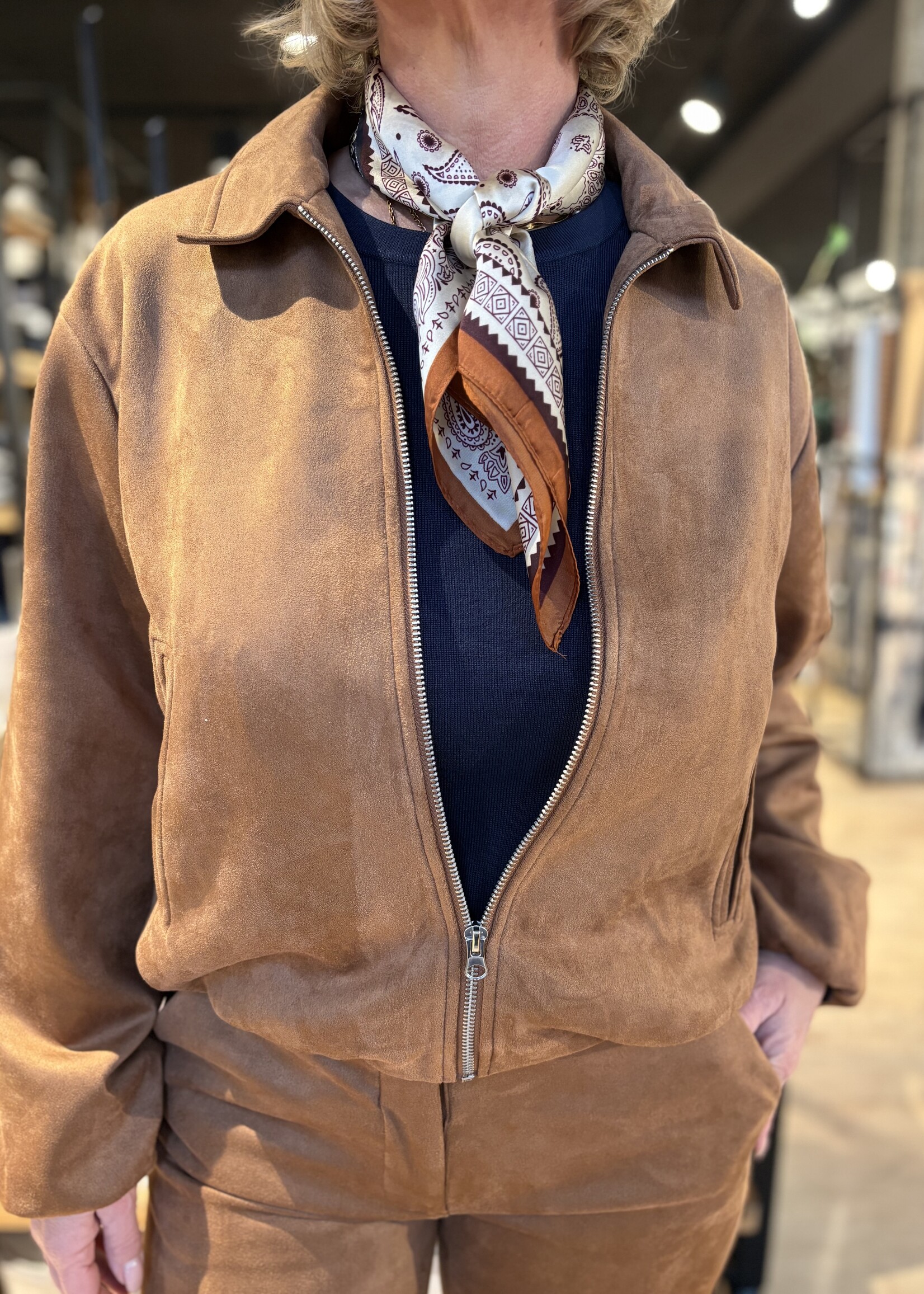 Freequent Jacket Duva Fake Suede - Trush