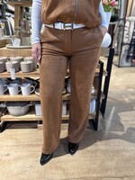 Freequent Pant Duva Fake Suede - Trush