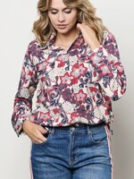&Co Woman Jacket Blouse Margje Flower - Red Multi