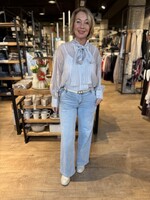 Bei ut Maril & Bei d'r Lars Blouse Forza Strik Streep - Lichtblauw