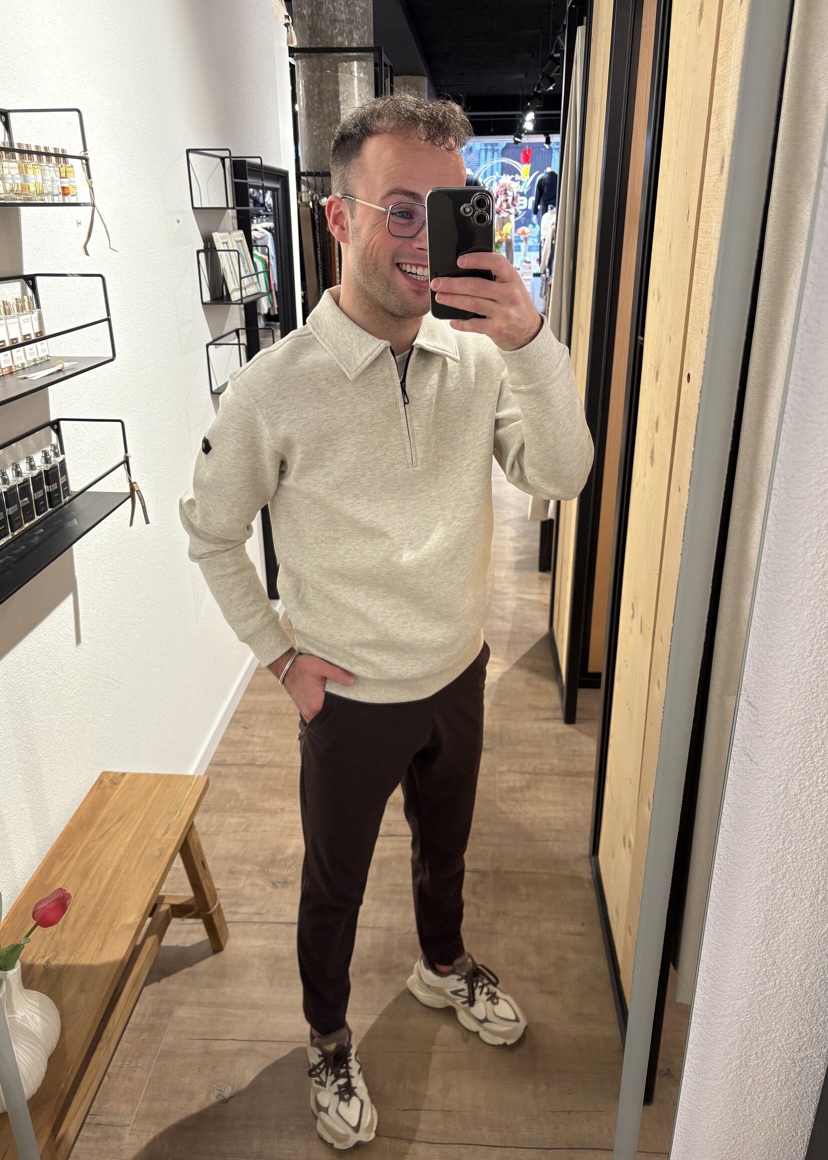 No Excess Sweater Polo Half Zip - Kit Melange