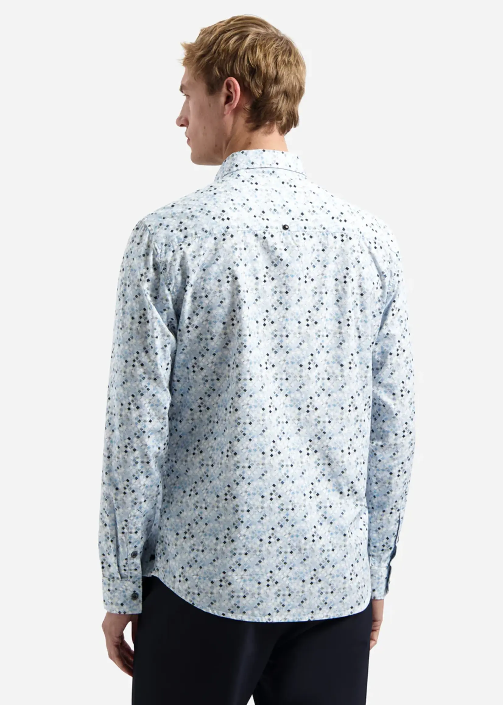 No Excess Overhemd Allover Printed - Blue