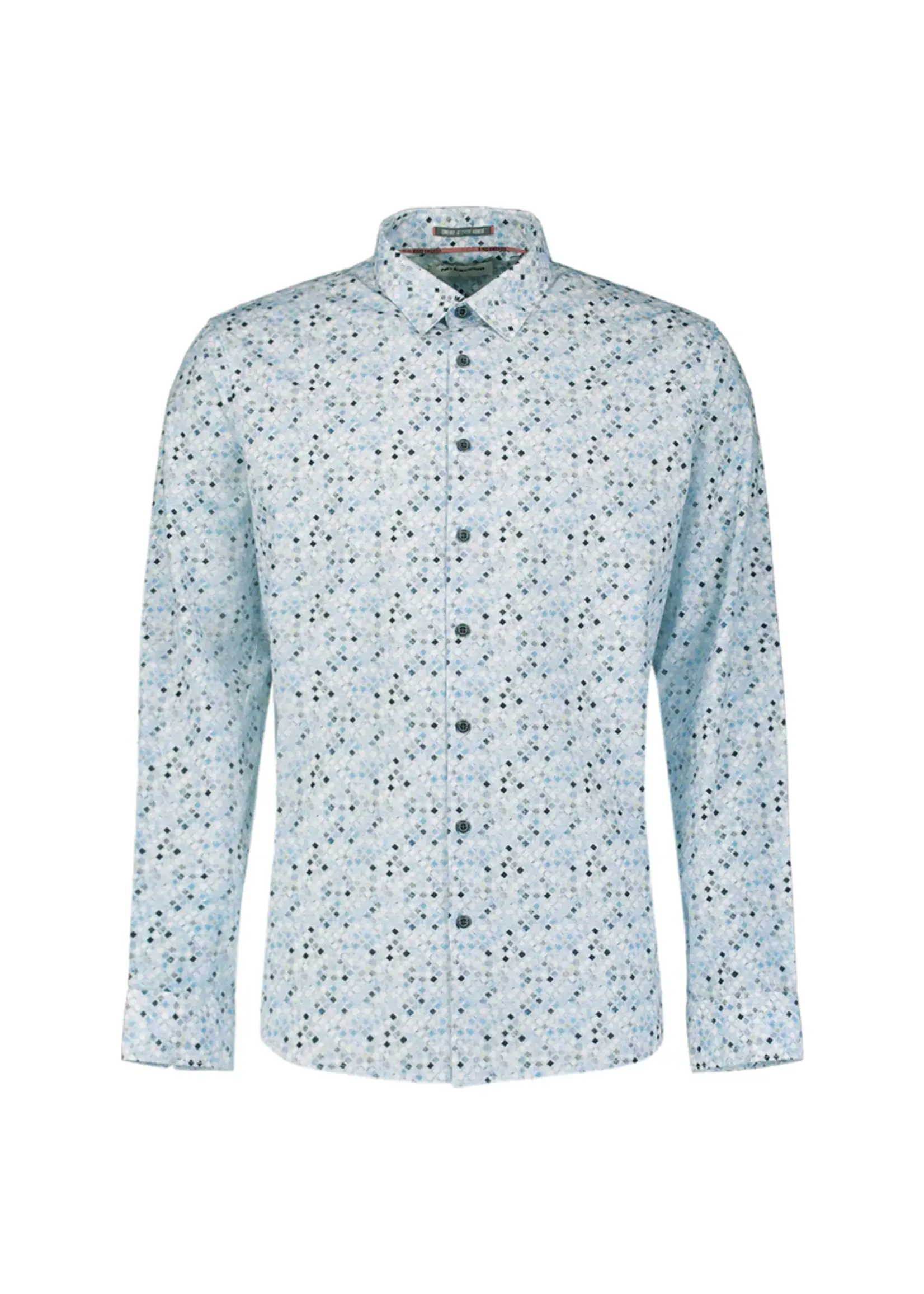 No Excess Overhemd Allover Printed - Blue