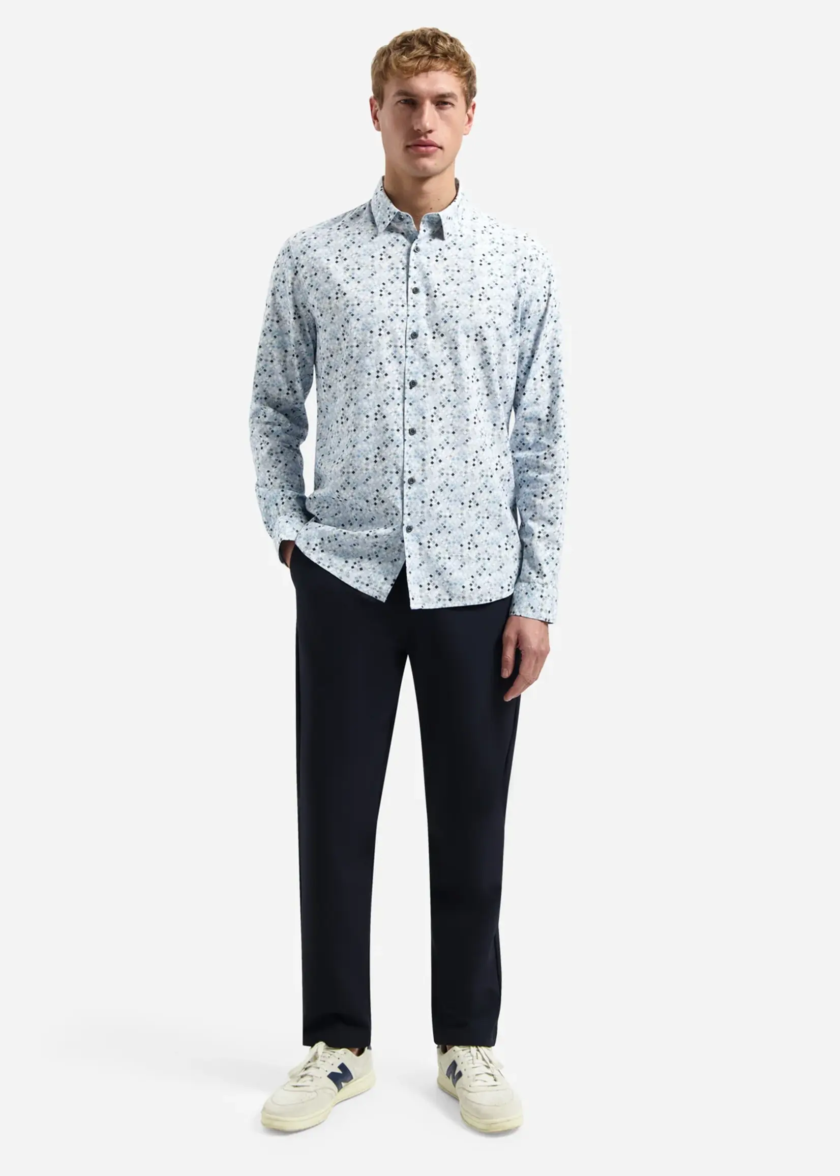 No Excess Overhemd Allover Printed - Blue