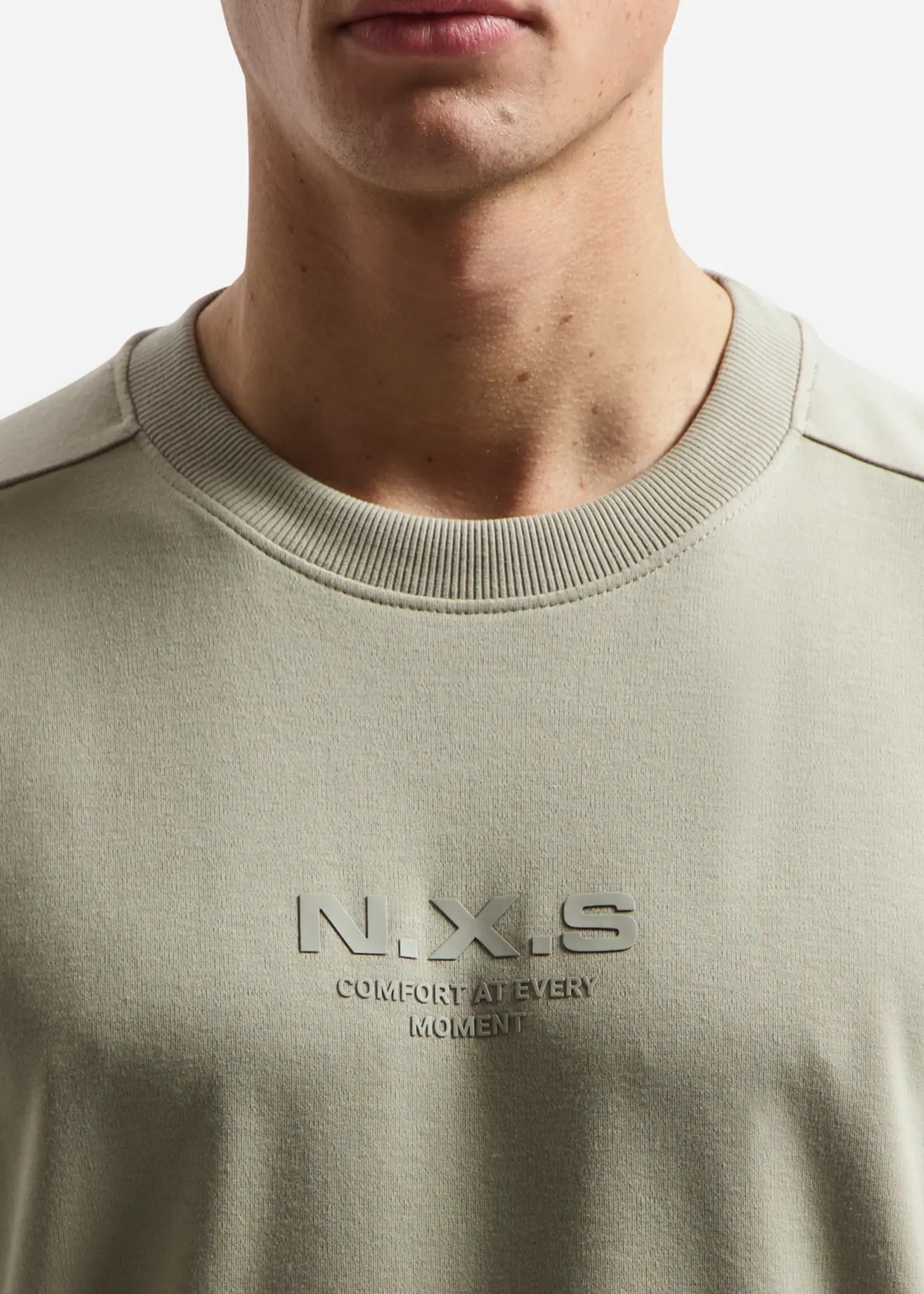 No Excess T-shirt Solid Heavy Sweat - Taupe
