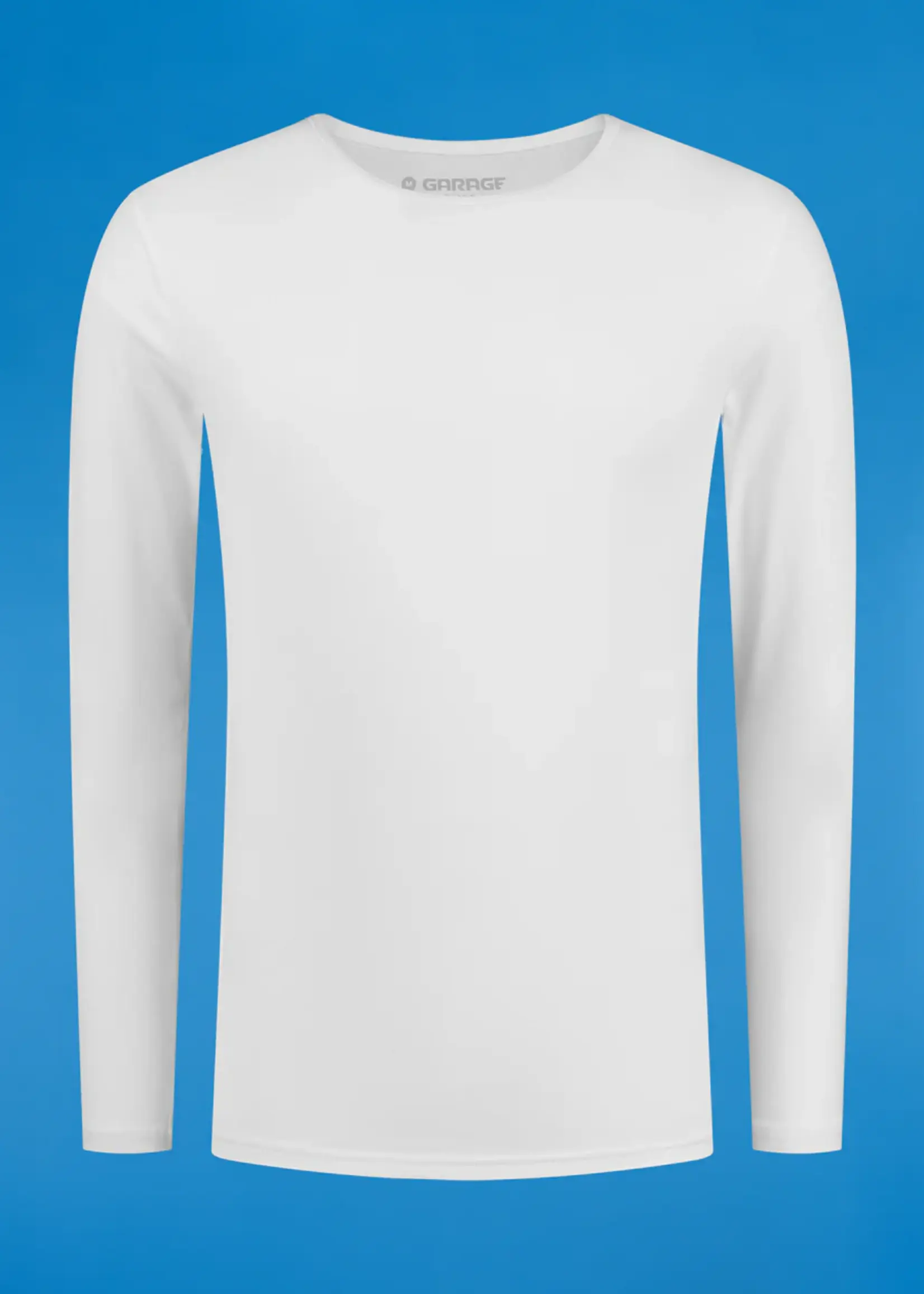 Garage Bodyfit T-shirt O-Neck Longsleeve - White