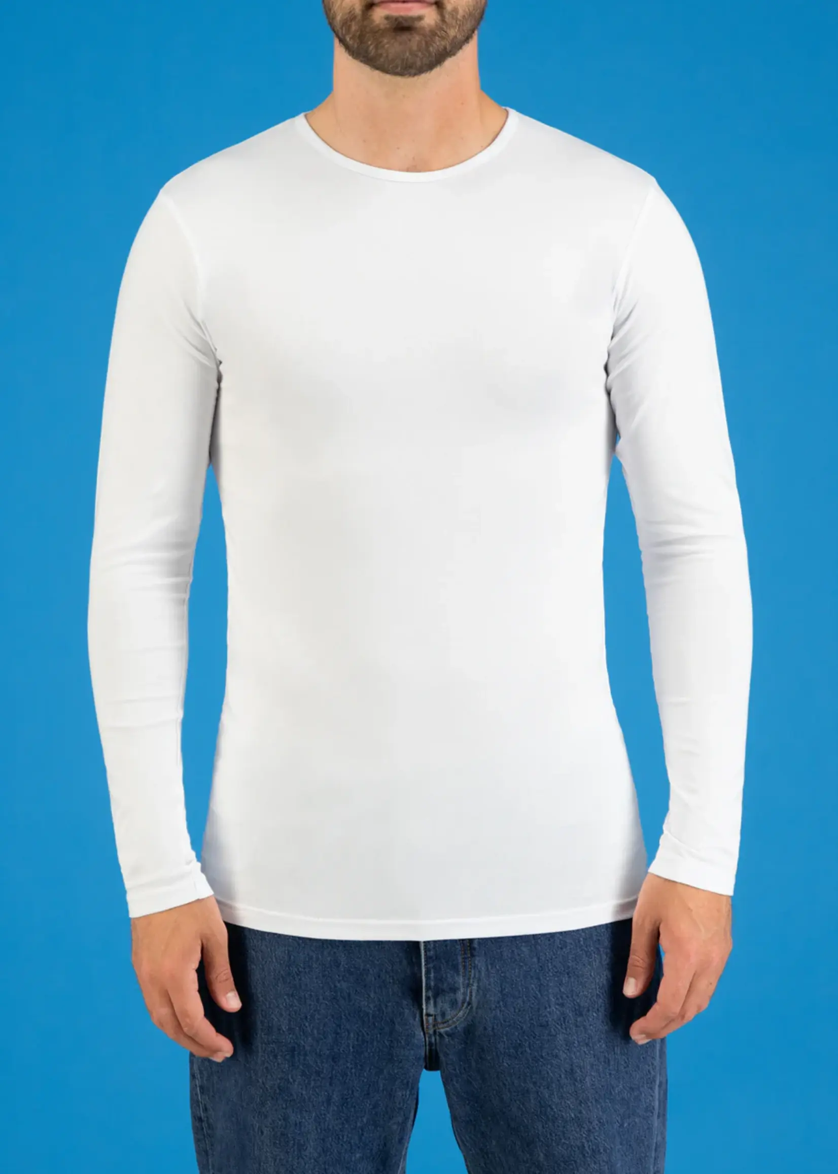Garage Bodyfit T-shirt O-Neck Longsleeve - White
