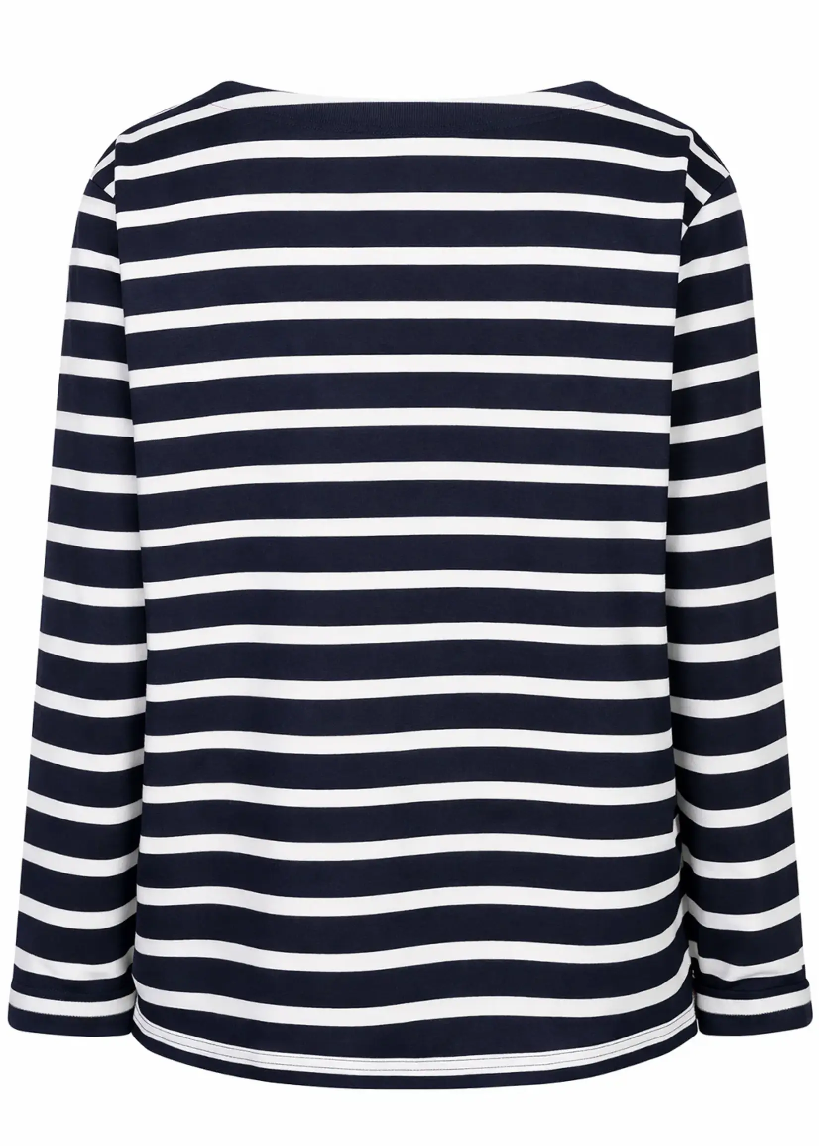 Red Button Long Sleeve Terry Stripe - Darkblue