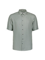 No Excess Overhemd Korte Mouw Stretch Allover Print  - Green