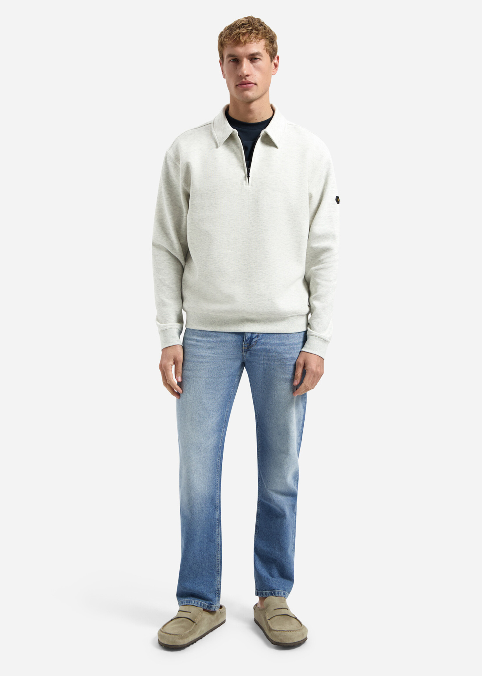 No Excess Sweater Polo Half Zip - Kit Melange