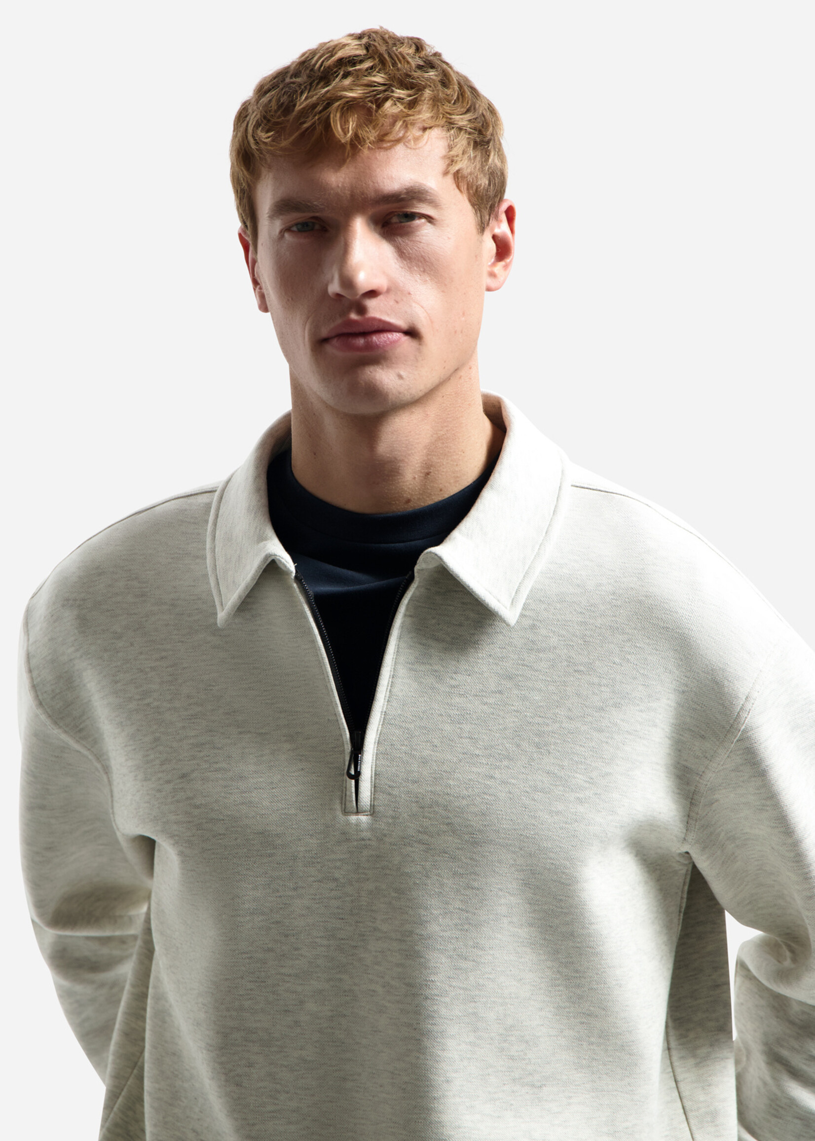 No Excess Sweater Polo Half Zip - Kit Melange
