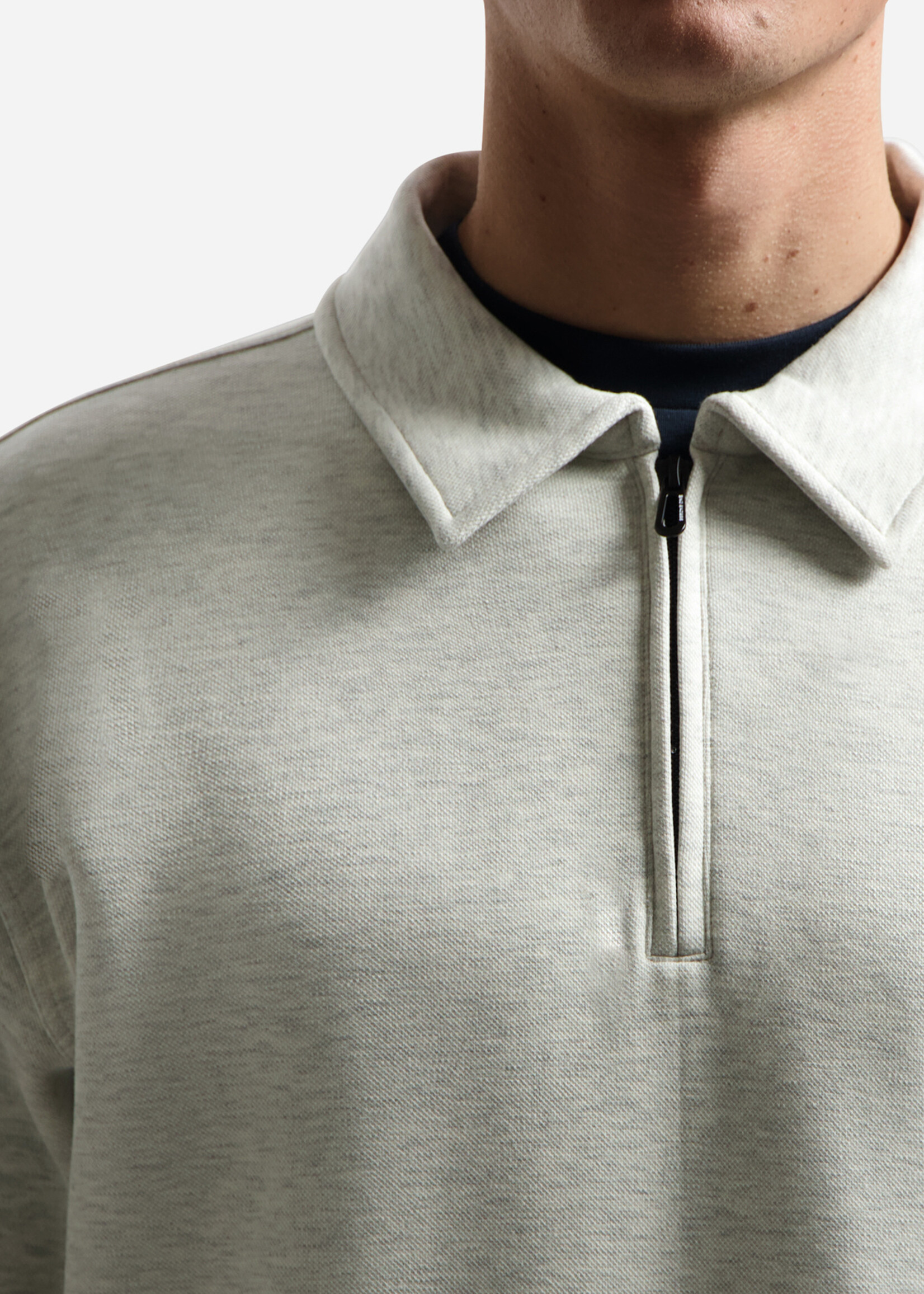 No Excess Sweater Polo Half Zip - Kit Melange