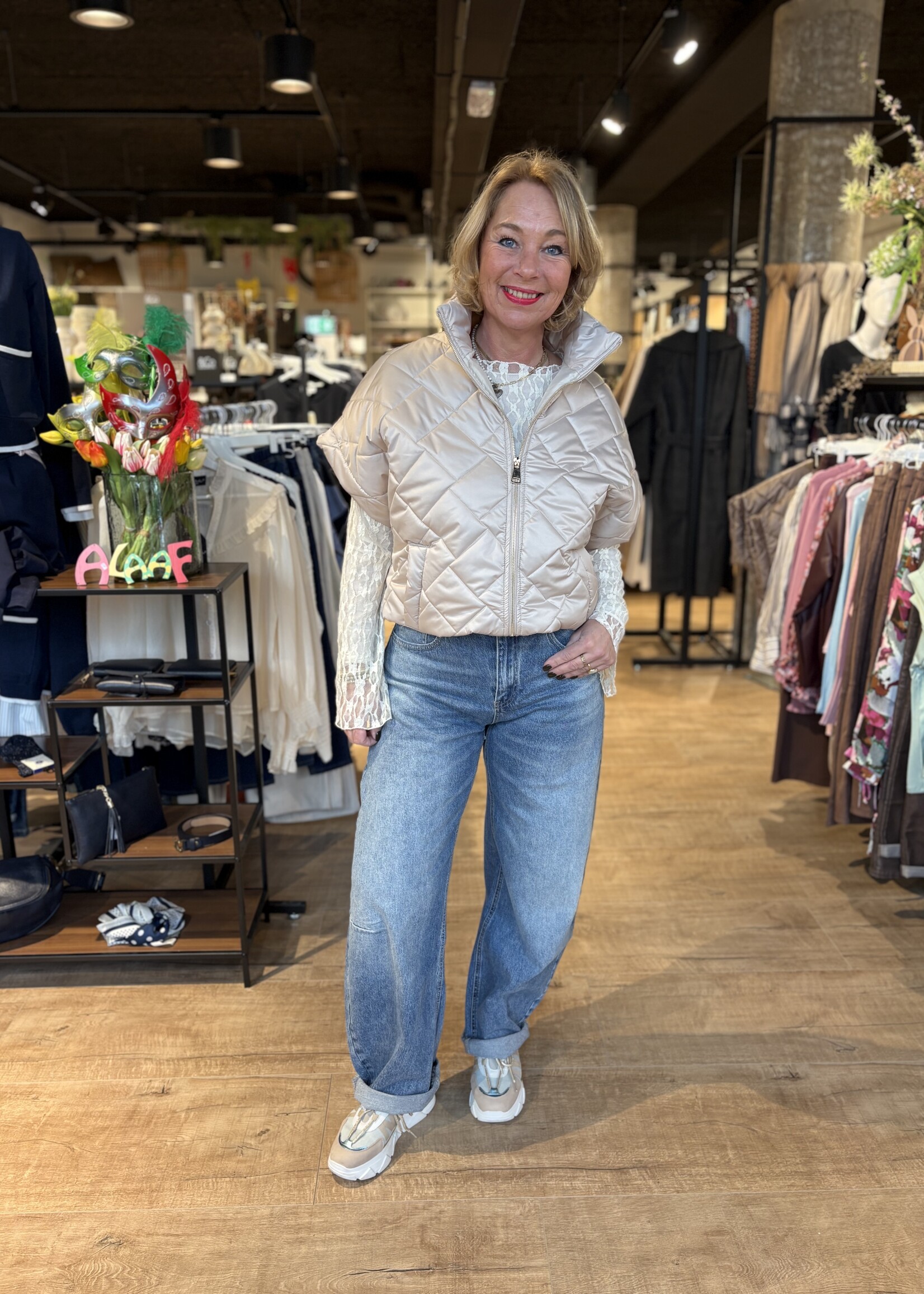 Jeans Barrel Lang Stretch - Denim