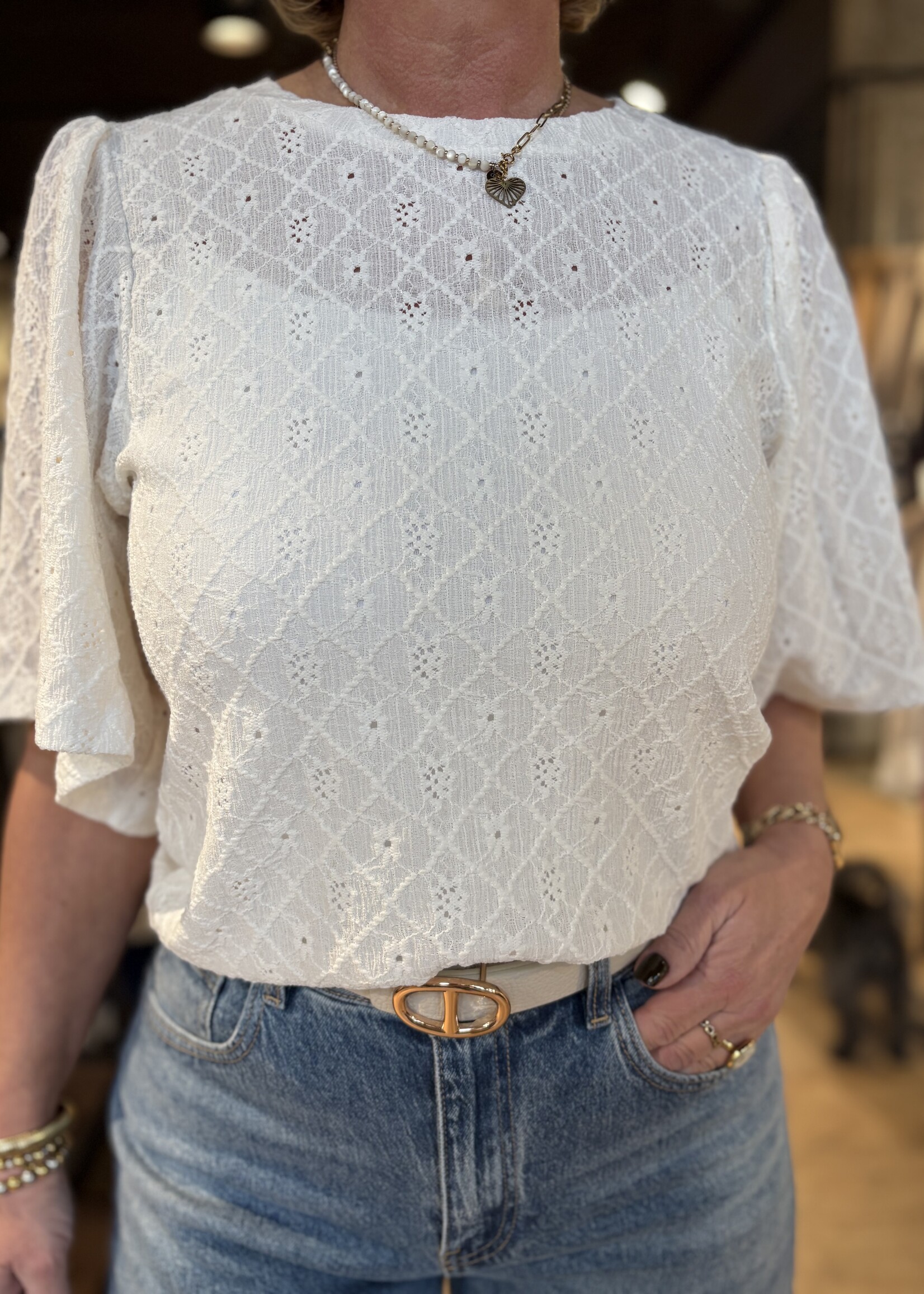 Freequent Blouse Kiona - Star Offwhite