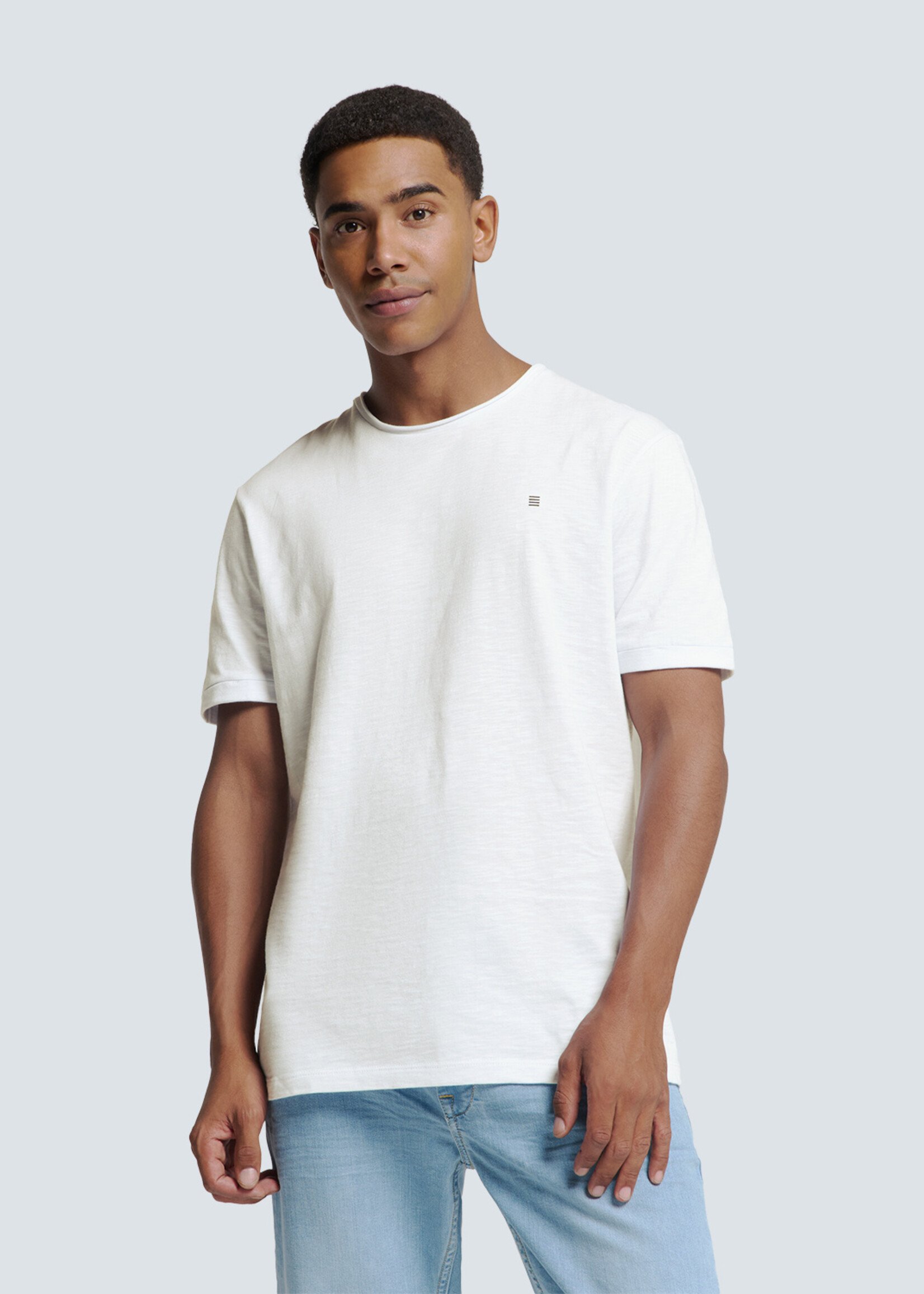 No Excess T-shirt Crewneck Slub - White