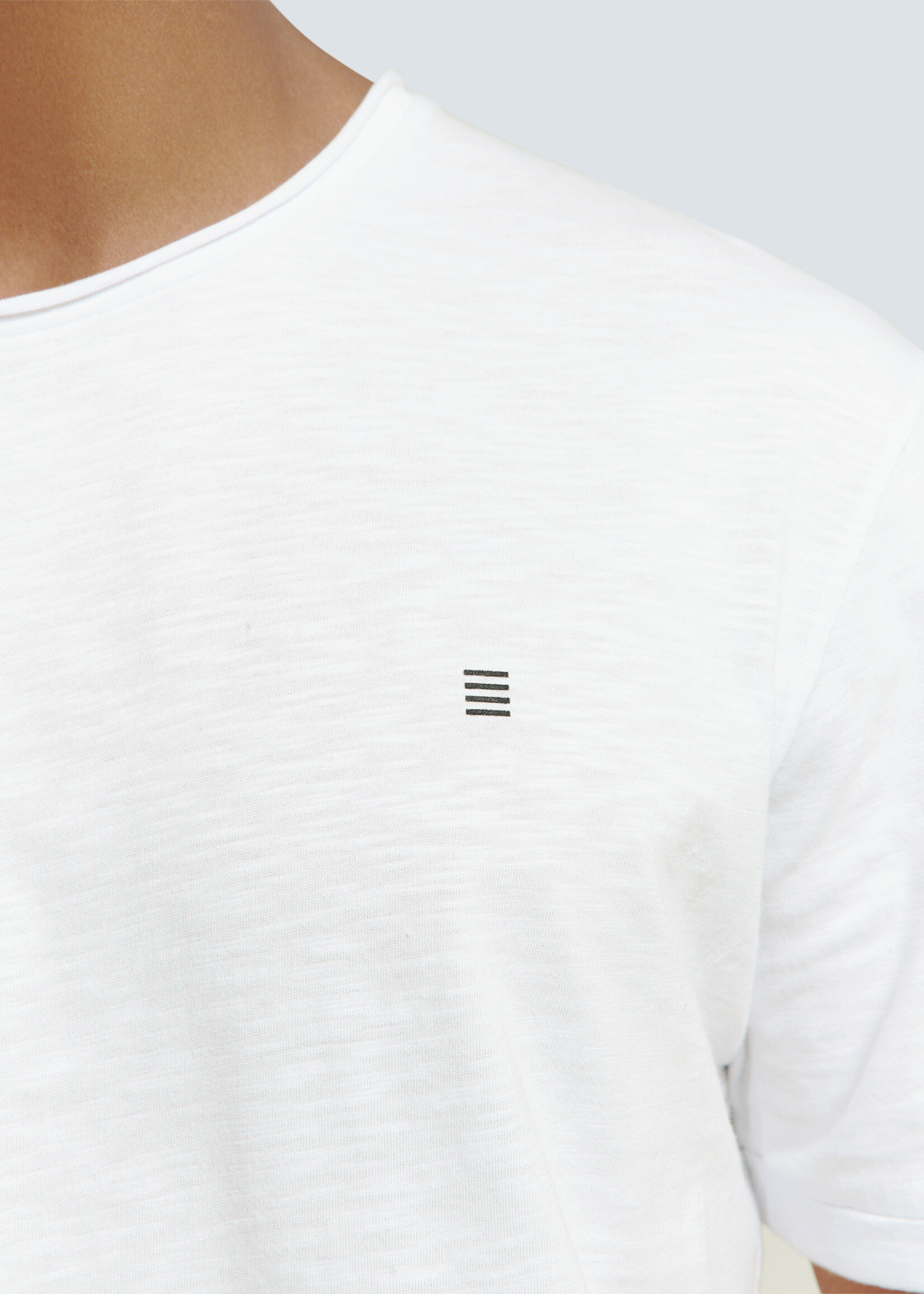 No Excess T-shirt Crewneck Slub - White