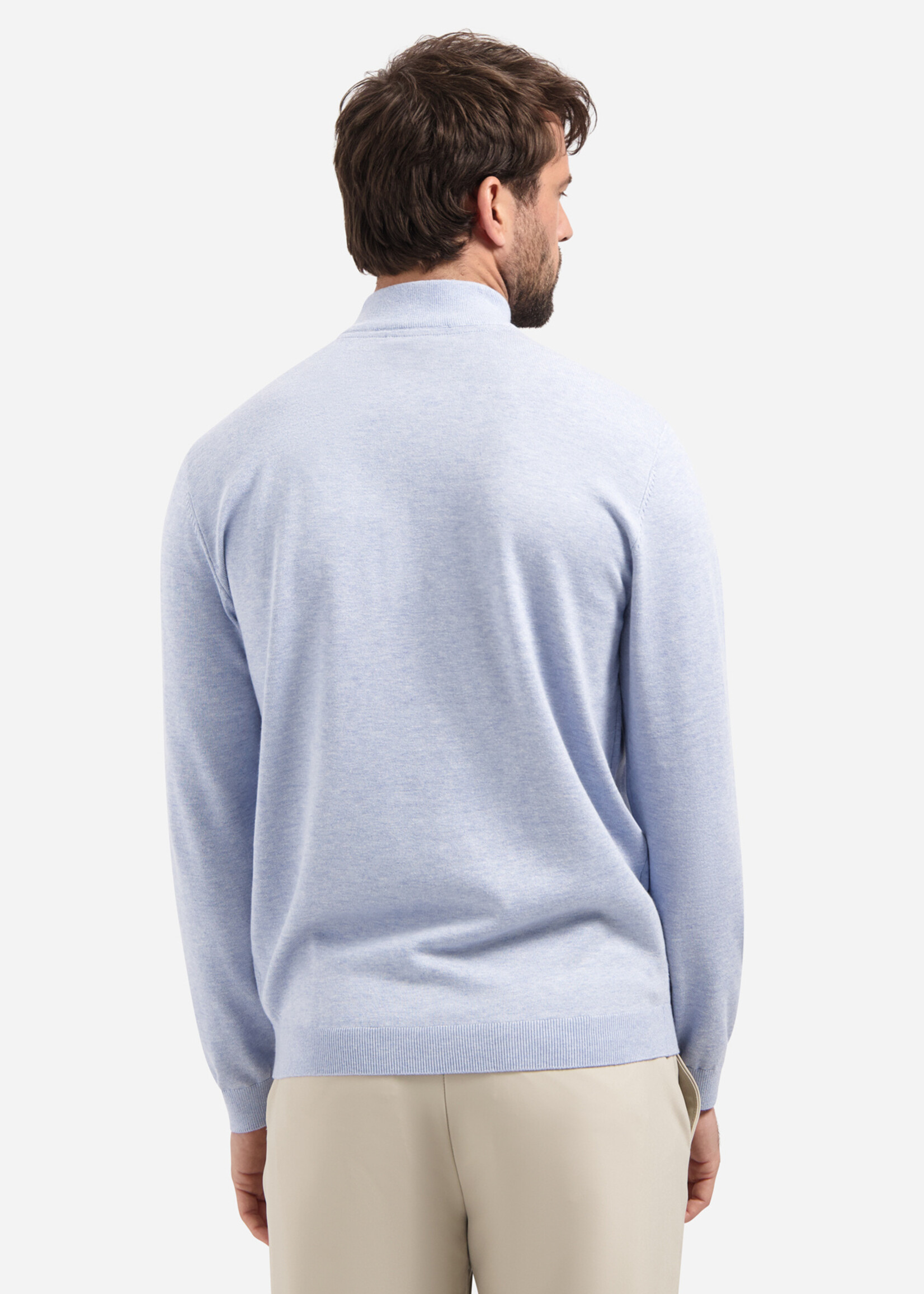 No Excess Pullover Stand Up Collar - Blue