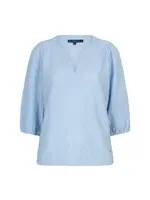 Red Button Blouse Ajour - Lightblue