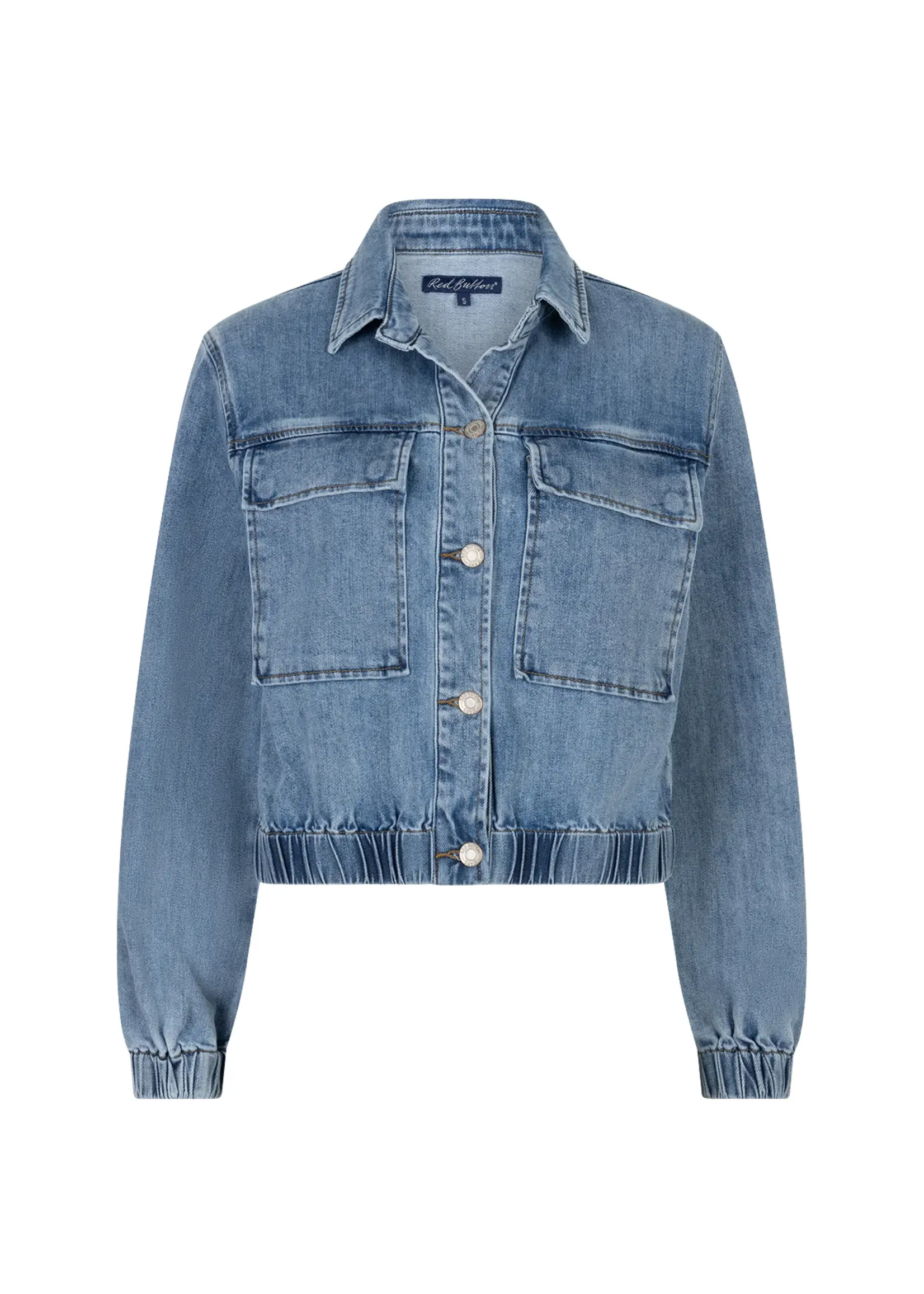 Red Button Jacket Juno Denim - Lightstone