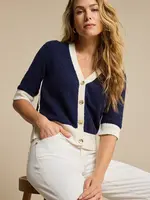 Red Button Vest Popcorn - Darkblue