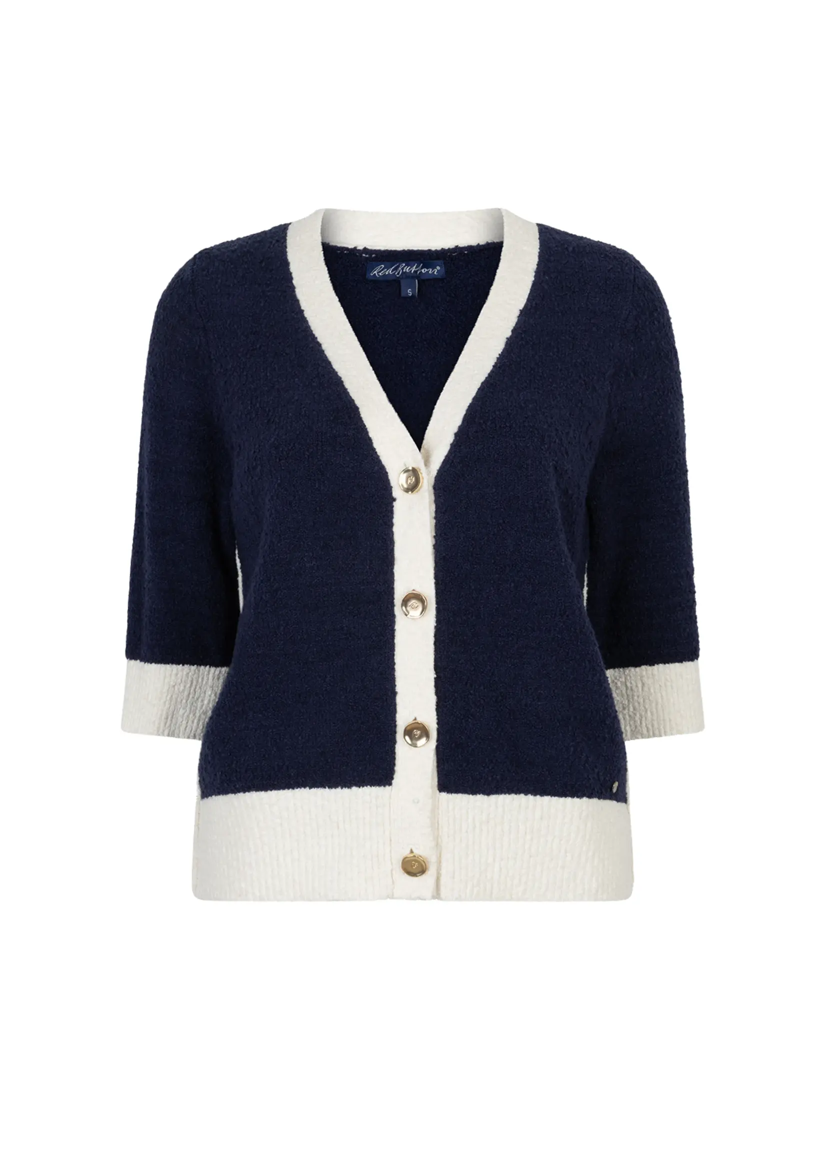 Red Button Vest Popcorn - Darkblue