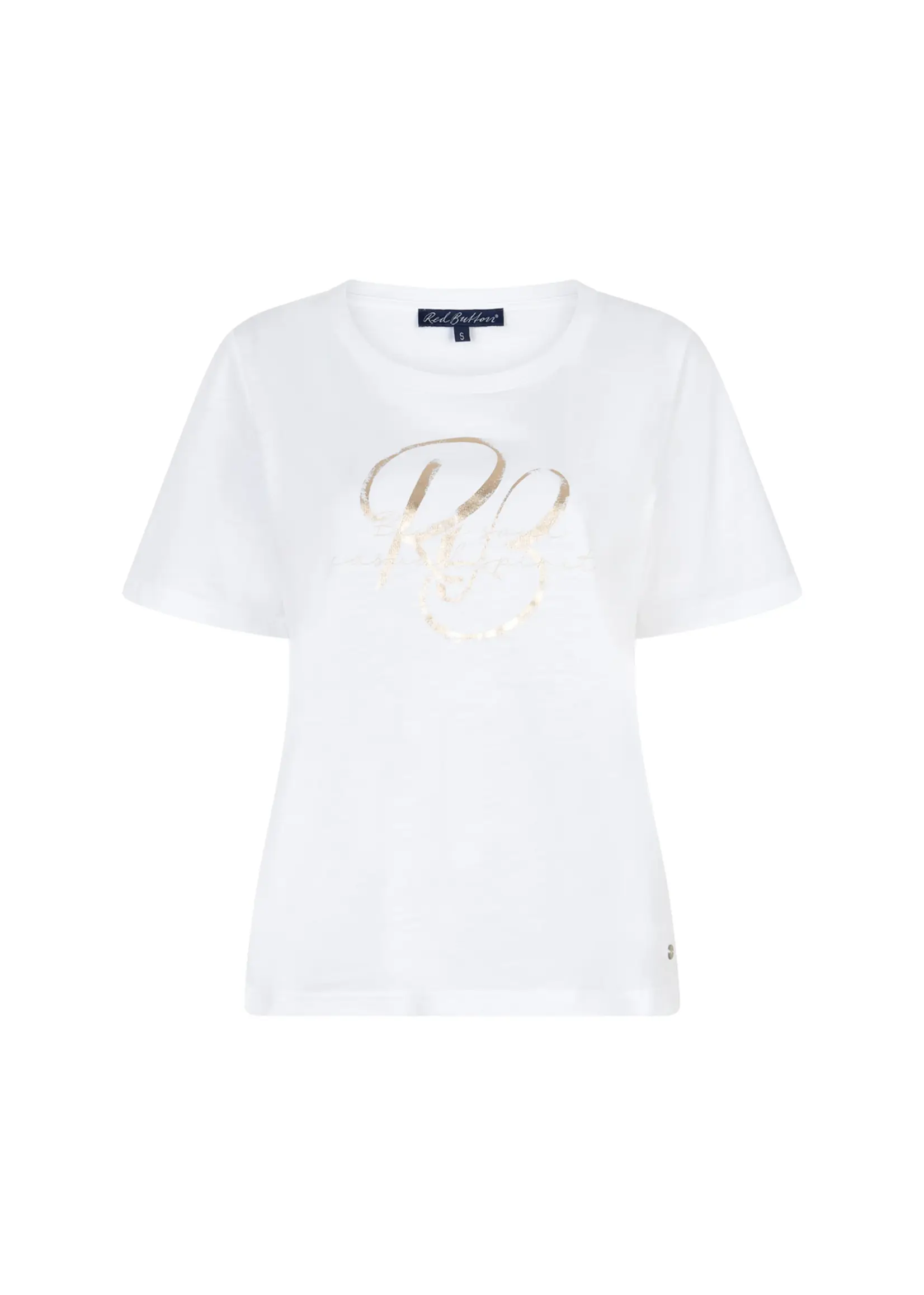 Red Button Shirt Temmy Foil - White Gold